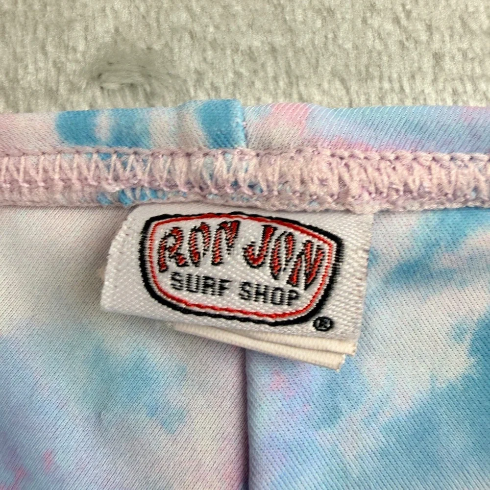 Ron Jon Surf Shop Tie Dye Bikini Bottoms Women's Medium Blue Pink EBJ1306